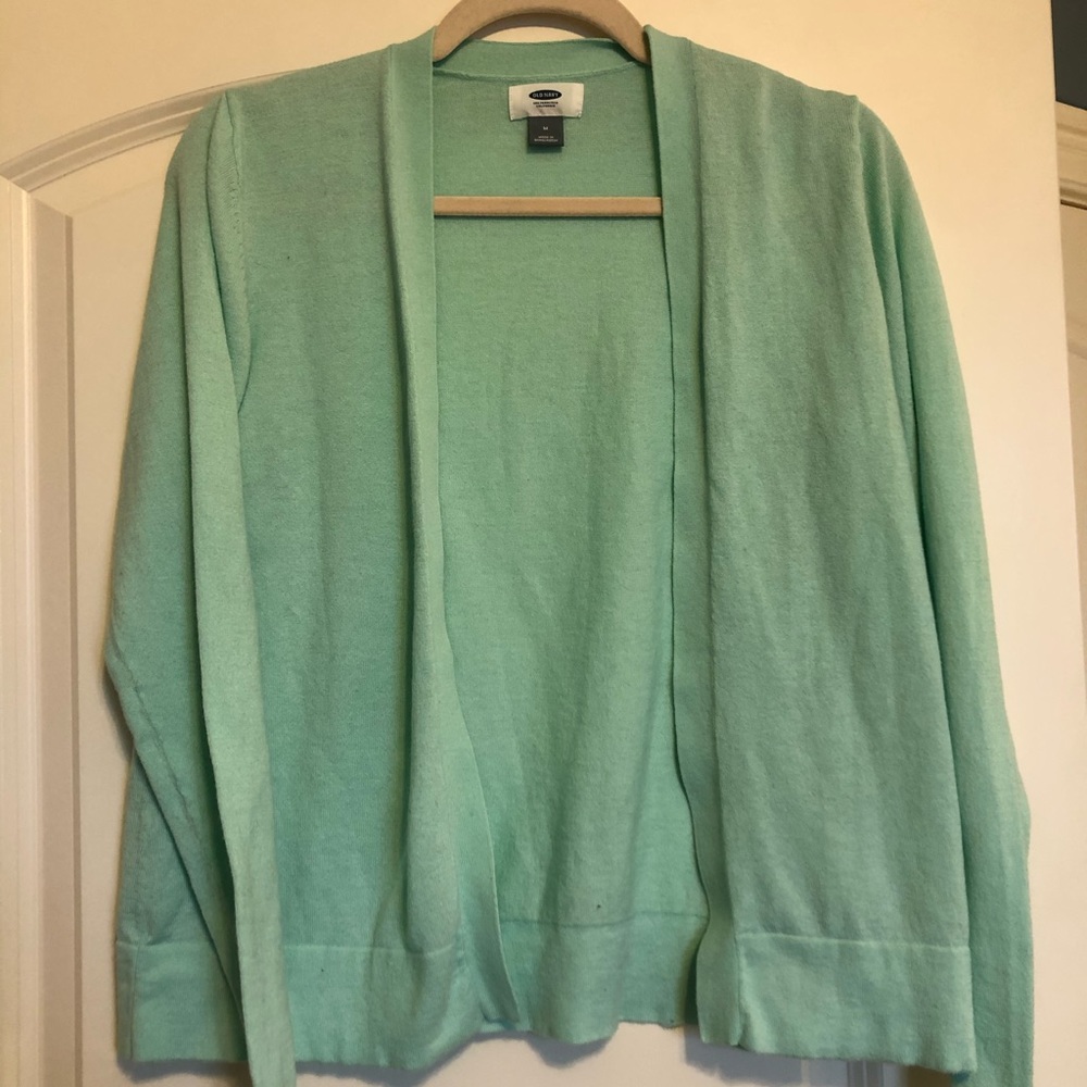 Old Navy Open Front Sweater Mint Medium